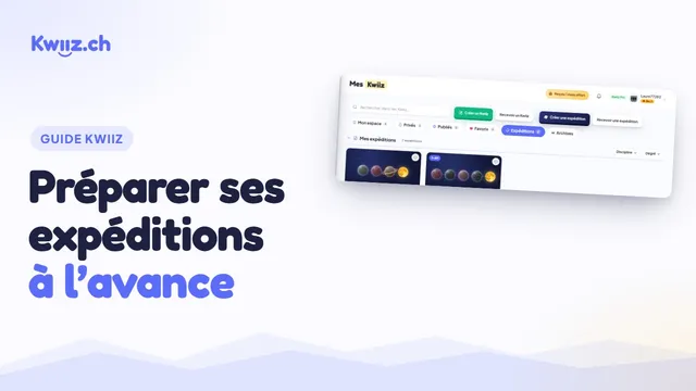 Vidéo : Préparer ses expéditions à l'avance